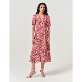Ghost London Ghost London Jess Crepe Floral Midi Tea Dress