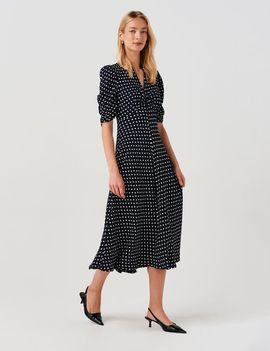 Ghost London Ghost London Mia Spot Midi Tea Dress
