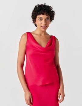 Ghost London Ghost London Nyla Cowl Neck Satin Top