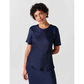 Ghost London Ghost London Ria Short Sleeve Satin Top