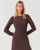 Ghost London Ghost London Scarlett Long Sleeve Spot Midi Dress - 2