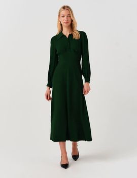 Ghost London Ghost London Wendy Crepe Collared Midi Dress