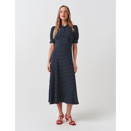 Ghost London Ghost London Wilma Fitted Waist Flared Dress