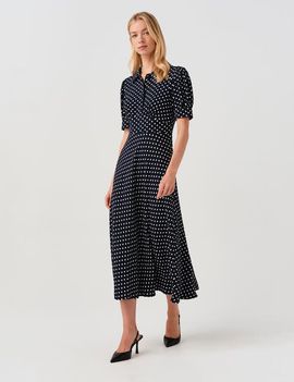 Ghost London Ghost London Wilma Spot Midi Tea Dress