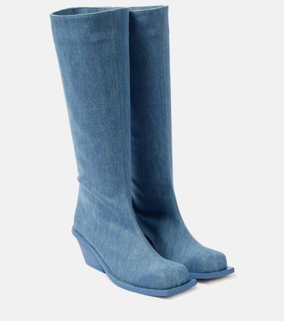Gia Borghini Gia Borghini Blondine denim knee-high boots