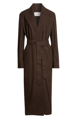 GIA STUDIOS GIA STUDIOS Cocoa Faux Suede Wrap Coat