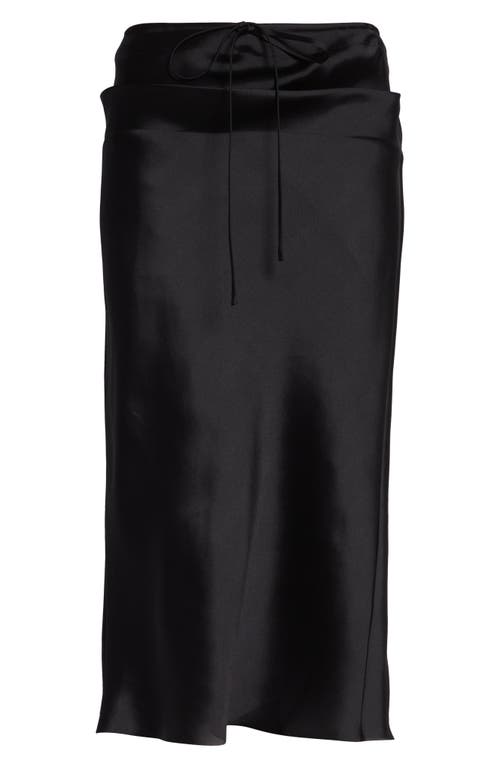 GIA STUDIOS GIA STUDIOS Lanky Vietnamese Silk Drawstring Column Skirt