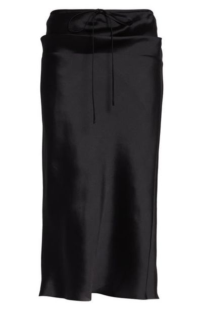 GIA STUDIOS GIA STUDIOS Lanky Vietnamese Silk Drawstring Column Skirt