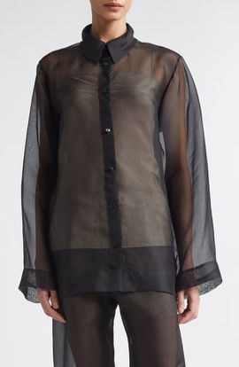 GIA STUDIOS GIA STUDIOS Lisse Classic Silk Organza Button-Up Shirt