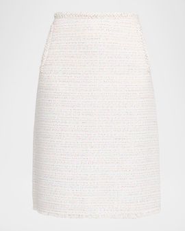 Giambattista Valli Paillette Tweed A-Line Skirt