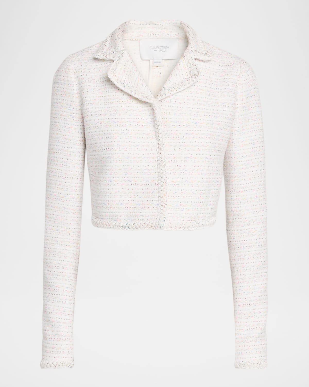 Giambattista Valli Paillette Tweed Crop Jacket