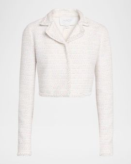 Giambattista Valli Paillette Tweed Crop Jacket