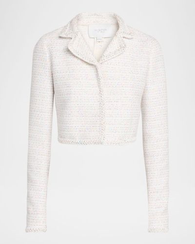 Giambattista Valli Paillette Tweed Crop Jacket