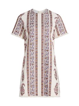 Giambattista Valli Women's Floral-Striped Bouclé Minidress