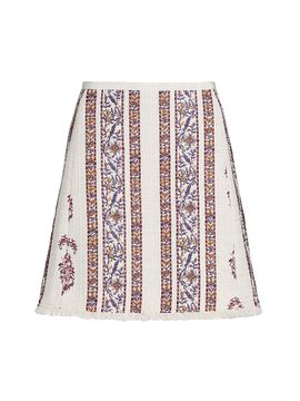 Giambattista Valli Women's Floral Bouclé A-Line Miniskirt