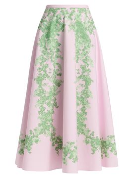 Giambattista Valli Women's Floral Cotton Poplin Maxi Skirt
