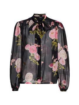 Giambattista Valli Women's Floral Silk Georgette Blouse