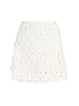 Giambattista Valli Women's Polka Dot Tweed Miniskirt