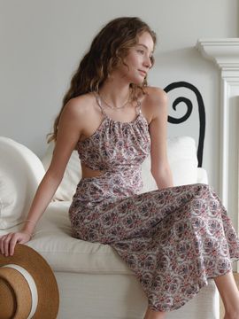 GIANNA Bohemian Halter Dress