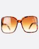 Giant Vintage Sunglasses Giant Vintage Amber Oversized Square Boho Sunglasses - 1