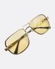 Giant Vintage Sunglasses Giant Vintage Sunglasses Giant Vintage Fillmore Tinted Aviator Glasses in Gold, Women's at Urban Outfitters - 4