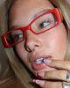 Giant Vintage Sunglasses Giant Vintage Sunglasses Giant Vintage Stripes Bayonetta Readers in Red, Women's at Urban Outfitters - 1