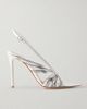GIANVITO ROSSI 105 metallic leather slingback sandals - 1