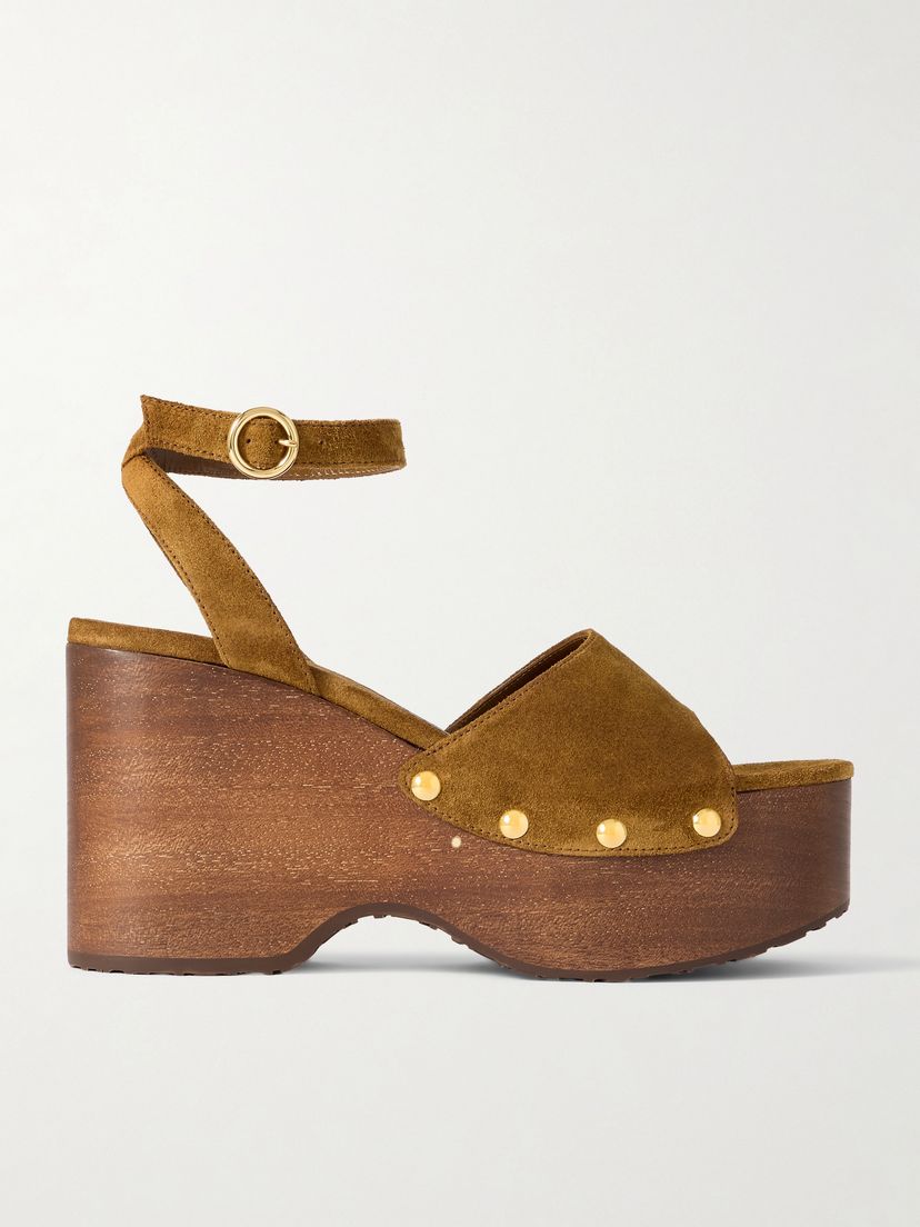 GIANVITO ROSSI 110 studded suede platform sandals