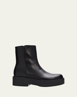 Gianvito Rossi 20mm Hiro Leather Ankle Boots