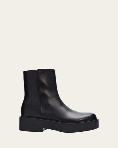 Gianvito Rossi 20mm Hiro Leather Ankle Boots