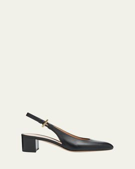 Gianvito Rossi 45mm Leather Slingback Pumps