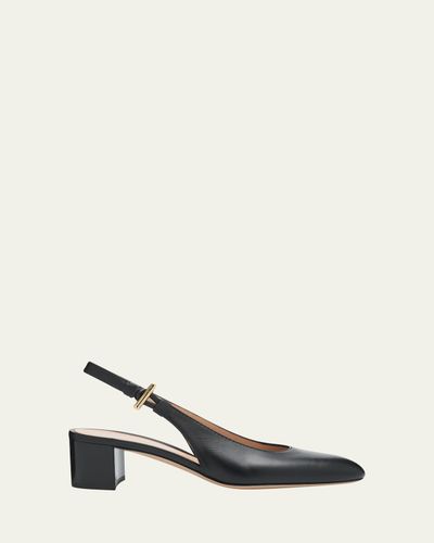 Gianvito Rossi 45mm Leather Slingback Pumps