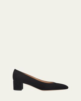Gianvito Rossi 45mm Piper Suede Pointed-Toe Pumps