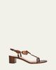 Gianvito Rossi 45mm Wooden Leather Sandals - 1