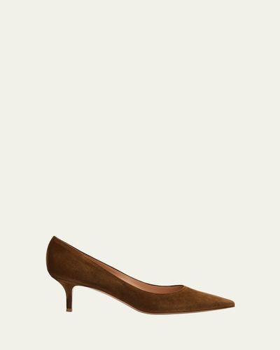 Gianvito Rossi 55mm Suede Pointed-Toe Pumps