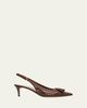 Gianvito Rossi 55mm Vitello Cutout Leather Slingback Pumps - 1
