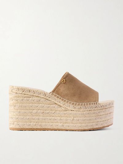 GIANVITO ROSSI 60 Suede platform espadrille sandals
