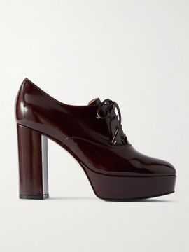 GIANVITO ROSSI 70 patent-leather platform Oxford pumps