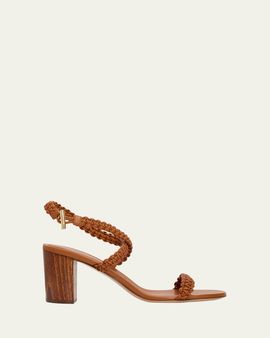 Gianvito Rossi 70mm Braided Leather Sandals