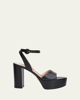 Gianvito Rossi 70mm Nappa Leather Platform Sandals