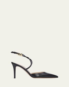Gianvito Rossi 85mm Nappa Leather Slingback Pumps