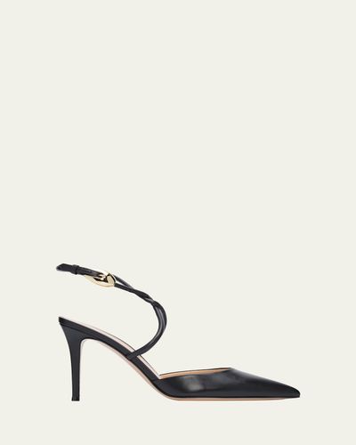 Gianvito Rossi 85mm Nappa Leather Slingback Pumps
