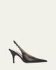Gianvito Rossi 95mm Sofia Leather Slingback Pumps - 1