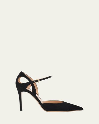 Gianvito Rossi 95mm Suede Pointed-Toe Pumps