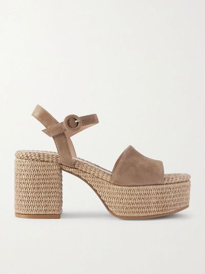 GIANVITO ROSSI Carol 85 suede platform sandals