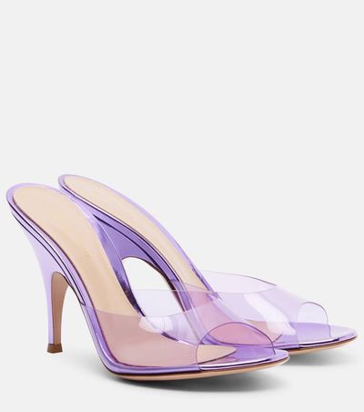 Gianvito Rossi Gianvito Rossi 95 leather-trimmed PVC mules