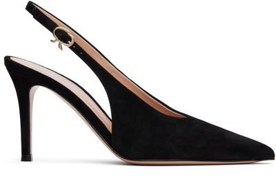 Gianvito Rossi Gianvito Rossi Black Robbie Sling Heels