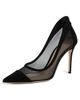 Gianvito Rossi Gianvito Rossi Camoscio Rete Stilettos Black/Black - 1