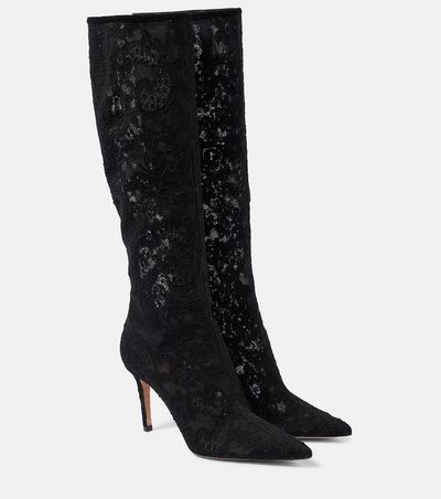 Gianvito Rossi Claudia 85 Lace Knee High Boots
