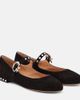 Gianvito Rossi Gianvito Rossi Crystal Mary Ribbon suede ballet flats - 1